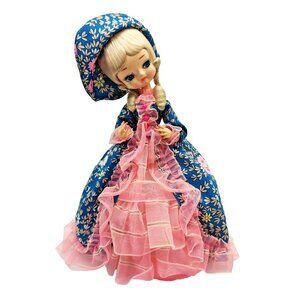 Vintage 1970's Bradley Pose Big Eye Fashion Doll Music Box Spin Southern Belle